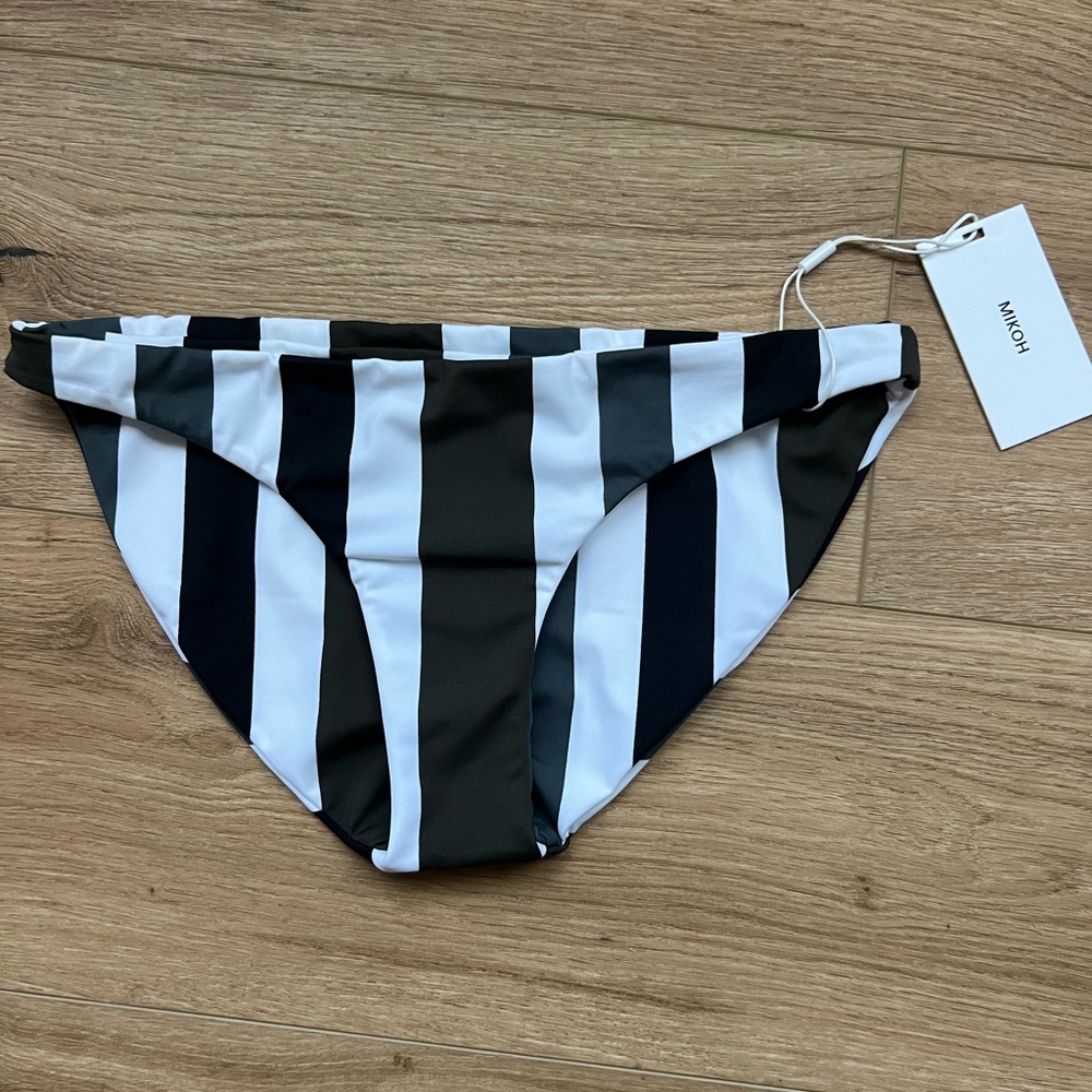 MIKOH swim striped bottoms, NWT